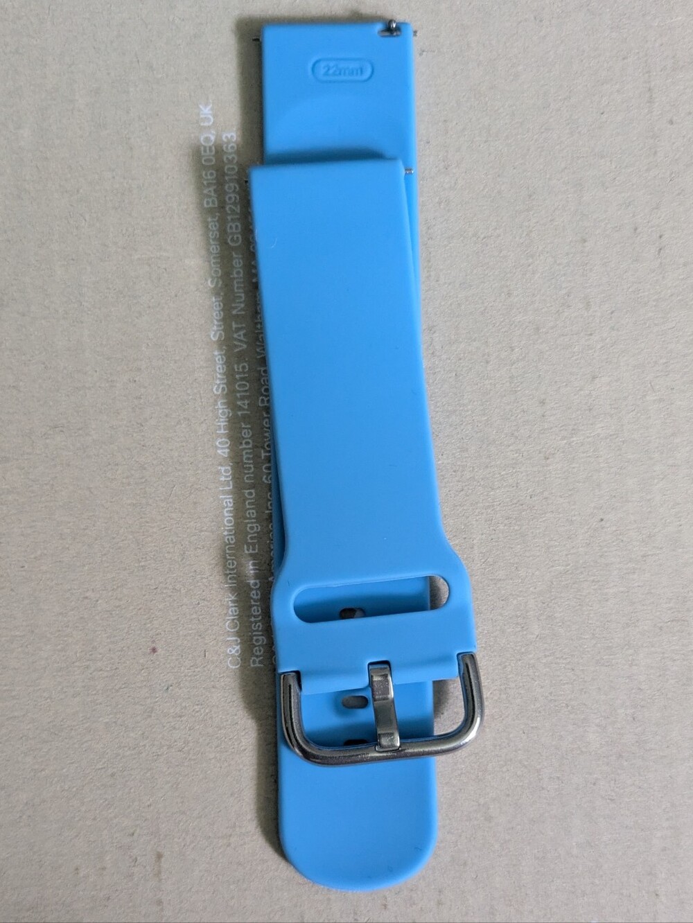 Blue Silicone Wristband Strap for 22mm Watches